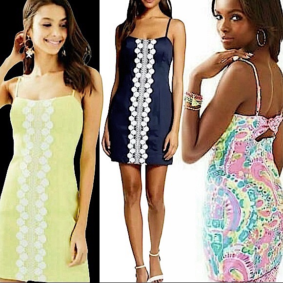 Lilly Pulitzer Navy Stretch Brocade Shift Mini NWT - Picture 12 of 13